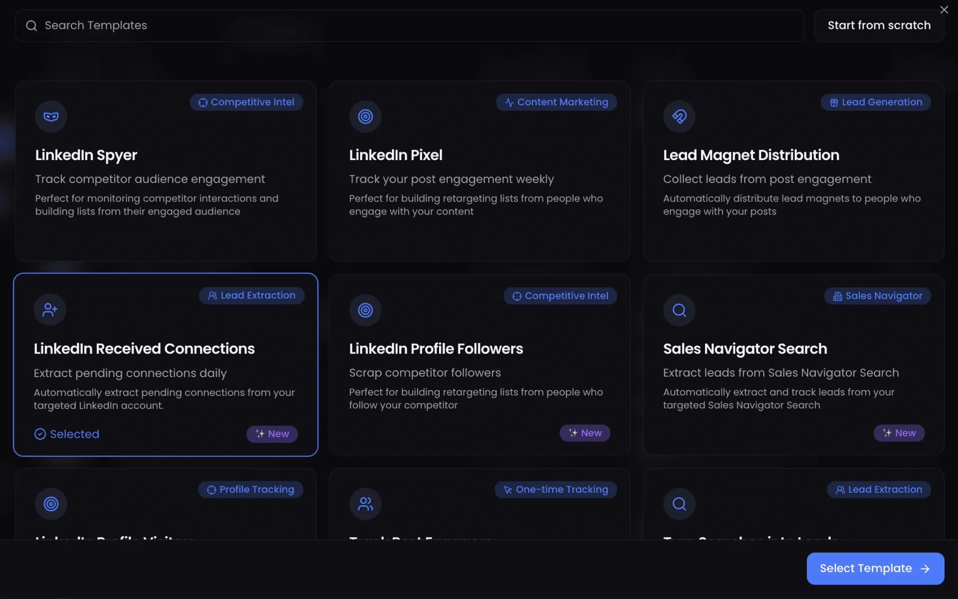LinkedIn Received Connections workflow in ReactIn